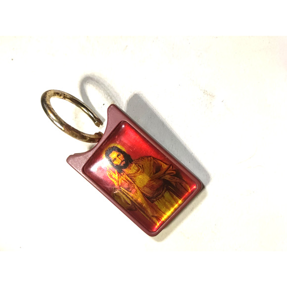 Vintage Sacred Heart League Walls Mississippi Member Plastic Keychain Rusted - Picture 6 of 6